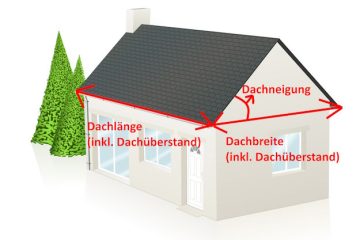 Dachfläche berechnen Beispiel